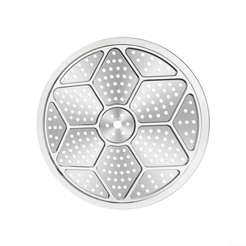 HEBEOT 304 Edelstahl Dampfgarer Tablett Runde Dampfschale Kühlgitter Dampfkorb zum Kochen Schnellkochtopf Zubehör Silber (27,2 cm) von HEBEOT