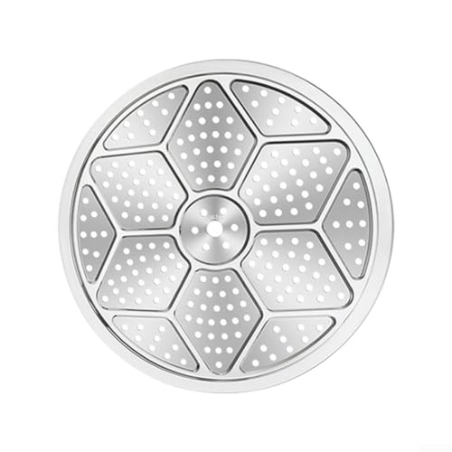 HEBEOT 304 Edelstahl Dampfgarer Tablett Runde Dampfschale Kühlgitter Dampfkorb zum Kochen Schnellkochtopf Zubehör Silber (33 cm) von HEBEOT