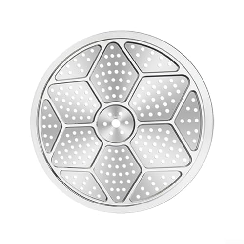 HEBEOT 304 Edelstahl Dampfgarer Tablett Runde Dampfschale Kühlgitter Dampfkorb zum Kochen Schnellkochtopf Zubehör Silber (37 cm) von HEBEOT
