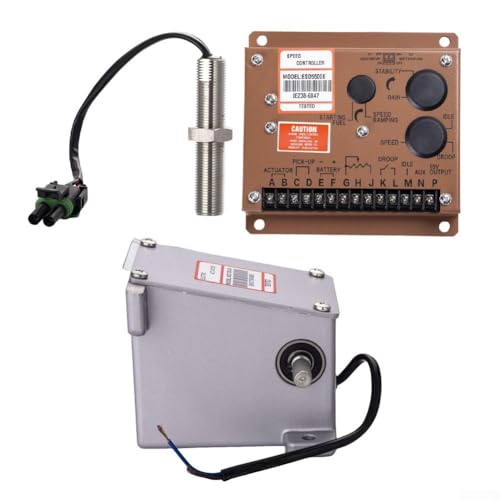 HEBEOT ADC120-12V Stellantrieb + Drehzahlregler ESD5500E + Magnetischer Tonabnehmer Sensor MPU 3034572 für Generator 1 Satz Stellantriebe ADC120-12 von HEBEOT