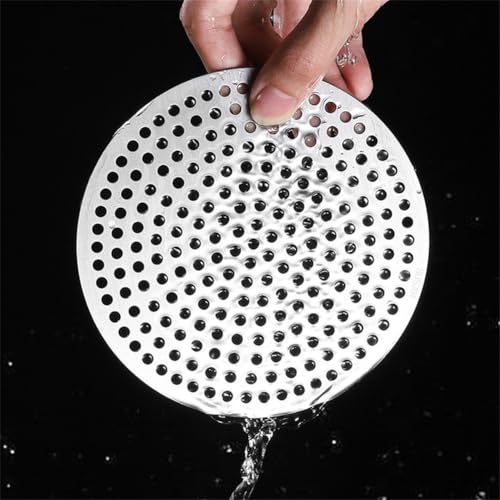HEBEOT Abflusssieb aus Edelstahl, Duschablaufabdeckungen, Filter, Waschbeckensieb, Lochsieb, Badewannenablaufschutz (12 cm) von HEBEOT