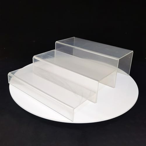 HEBEOT Acryl-Regalsystem, perfekt geeignet für die Organisation von Kuchen und Figuren mit einem modernen Touch zu Ihrer Einrichtung (26 x 8 x 12 cm) von HEBEOT
