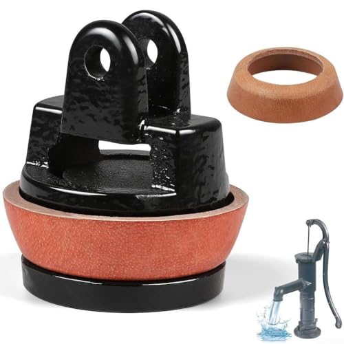 HEBEOT Ersatzkolben Set, Ersatzkolben für Stielpumpen Typ 75 mit Leder- und Gummidichtungen für Garten und Brunnenpumpe Wartung von HEBEOT