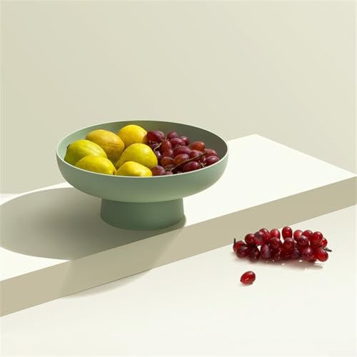 HEBEOT Obstschale, 26,4 x 26,4 x 11,4 cm, stilvoller Obstkorb, Teller, Obstkorb für Küche oder Brotkorb, Tischdekoration, Heim- und Küchengeschirr, Zubehör (grün) von HEBEOT