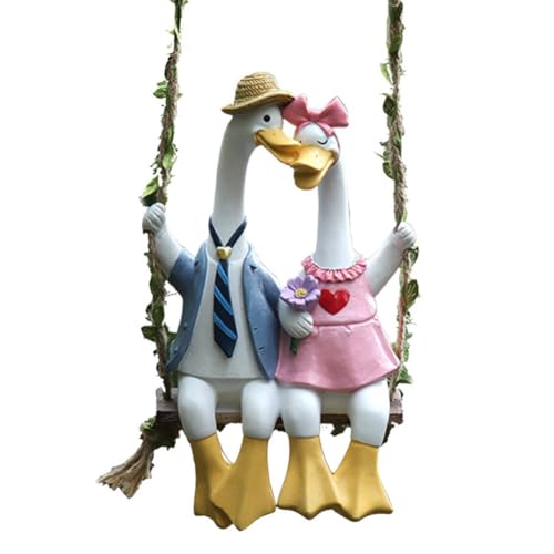 HEBEOT Paar Ente Schaukel Ornamente, Harz Paar Ente Schaukel Garten Statue Für Outdoor Zaun Dekoration Schafft 25 * 15 * 15 cm HEBEOT Paar Ente Schaukel Ornamente, Harz Paar Ente Schaukel Garten Statue Für Outdoor Zaun Dekoration Schafft 25 * 15 * 15 cm von HEBEOT