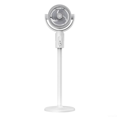 HEBEOT Verstellbarer Standventilator, tragbarer oszillierender Standventilator mit Fernbedienung und 12-Stunden-Timer für Wohnzimmer, Schlafzimmer und Büro von HEBEOT