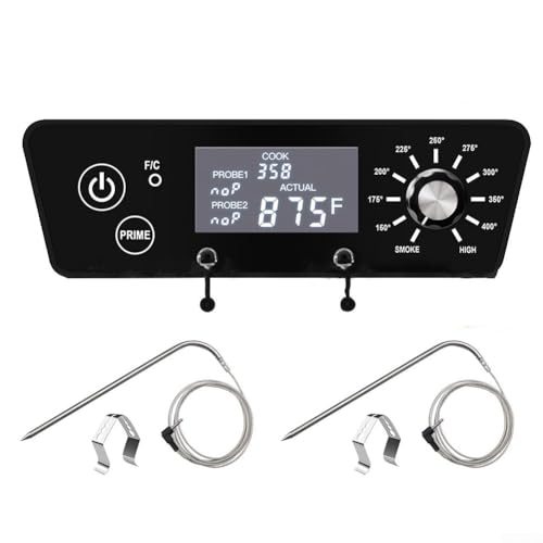 HEBEOT Vertikaler Pellet-Grill-Controller, LCD-Display, Temperaturregelungsplatine für PitBoss PBV3P1 PBV4PS1 PBV5P1 Serie Ersatz (Controller + Teile) von HEBEOT