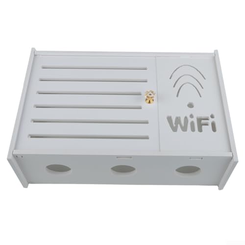 HEBEOT Wireless Router Rack Wandmontage WiFi Aufbewahrungsbox Wanddekoration für Home Office Wärmeableitung Weiß (E), 0Z8PJM45A62ZGAG84D4F4I26KXR21 von HEBEOT