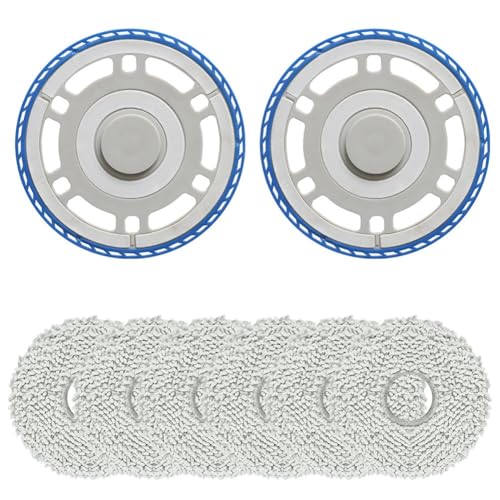 HEBEOT Wischmopp-Halterungs-Set, Roboter-Vakuum-Mopp-Halterung, 2 x Wischmopp-Halterung und 6 Lappen für Ecovacs für T30 für OMNI von HEBEOT