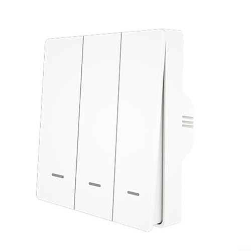 HEBEOT für Tuya 1-Gang-/2-Gang-/3-Gang-Schalter, kabellos, für Zigbee Smart Scene Switch, 86 Typ-Tasten, WLAN (3-Gang) von HEBEOT