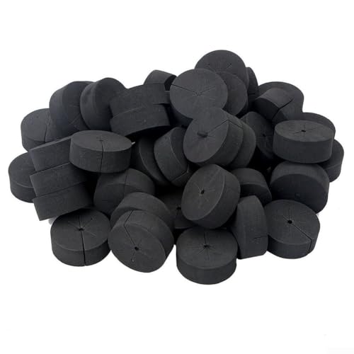 Klonhalsbänder für Hydrokultur-Klonmaschine, feste und sichere Neopren-Schaumstoffeinlagen (schwarz), 50 Stück von HEBEOT
