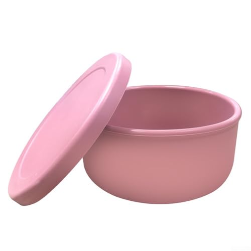 Lebensmittelechtes Silikon-Behälter-Set zur Aufbewahrung von Obst, Nüssen, Mahlzeiten, ohne sich Sorgen über Lecks machen zu müssen (Rosa) von HEBEOT
