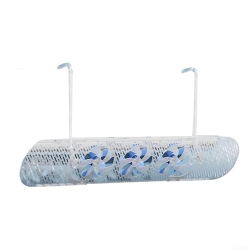 Luftabweiser mit ausziehbarer Luftauslassabdeckung und Ventilator zur Steuerung der Luftrichtung und Verbesserung der Effizienz der Klimaanlage (Blau) von HEBEOT