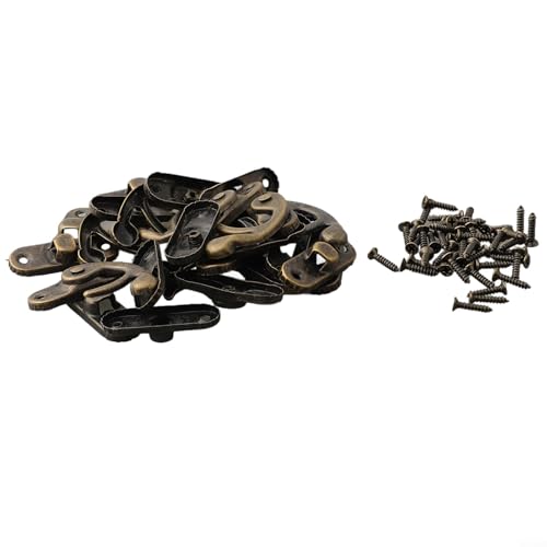 Mini-Holz-Schloss in Antik-Bronze-Optik, 10 Sets mit Schrauben zum sicheren Verschließen Mini-Holz-Schloss in Antik-Bronze-Optik, 10 Sets mit Schrauben zum sicheren Verschließen von HEBEOT
