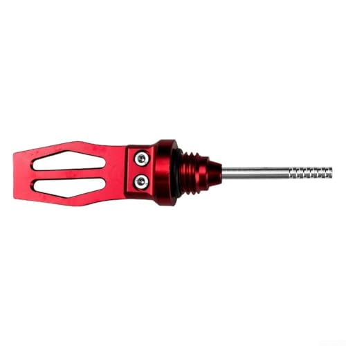 Motorrad-Zubehör-Ölmessstab aus robuster Aluminiumlegierung mit leicht ablesbaren Markierungen, kompatibel mit vielen Motorradmodellen zur Motorölüberwachung (rot) von HEBEOT