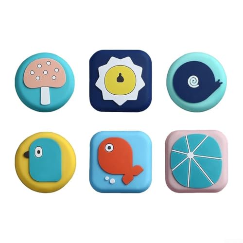 Niedlicher Cartoon-Wandschutz, Türgriff-Stoßstange für Schränke, einfache Installation (Fisch) von HEBEOT