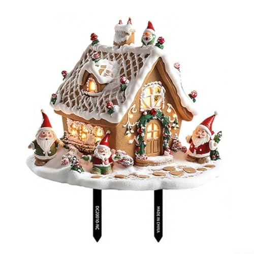 PVC-Gartenkarteneinsatz für Hof- und Gartendekoration mit Weihnachtselementen, für Bodenplatzierung im Freien (DC20010) von HEBEOT