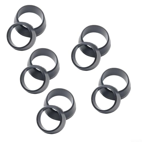 Packung mit 10 Silikonringen für Fahrradsattelstütze, Staubschutz passend für 25, 4 mm und 27 mm, 2 mm Durchmesser (schwarz) von HEBEOT