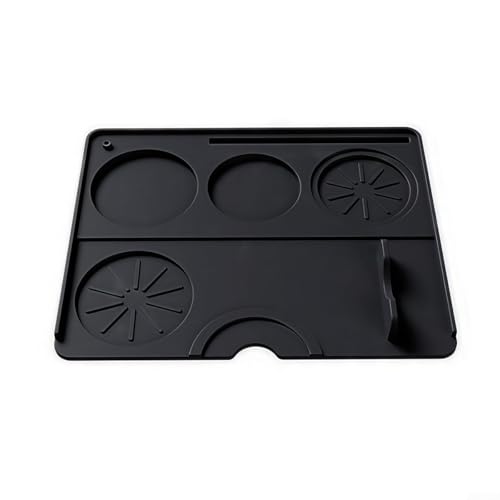Professionelle Espresso-Tamper-Matte für sicheres Stopfen und einfachen Zugang zum Werkzeug während der Kaffeezubereitung (schwarz) von HEBEOT
