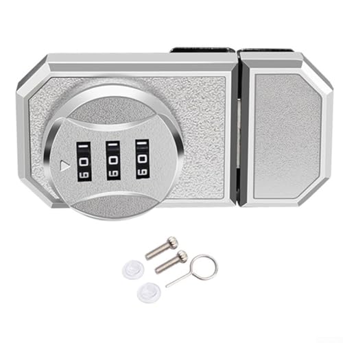 PunchFree Zinklegierung Glasschloss mit Kombinationsmechanismus für sicheren Fenster- und Schrankschutz, ohne Bohren Installation und stilvolle Sicherheitslösung von HEBEOT