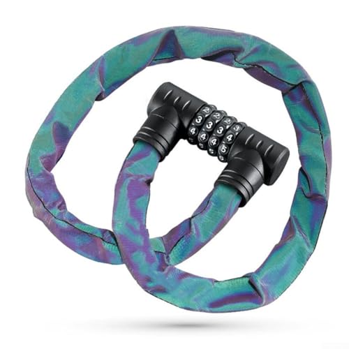 Reflektierendes Fahrrad Diebstahlsicherung Kettenschloss Starkes Design Geeignet für verschiedene Arten von Fahrrädern (Reflexionen) von HEBEOT