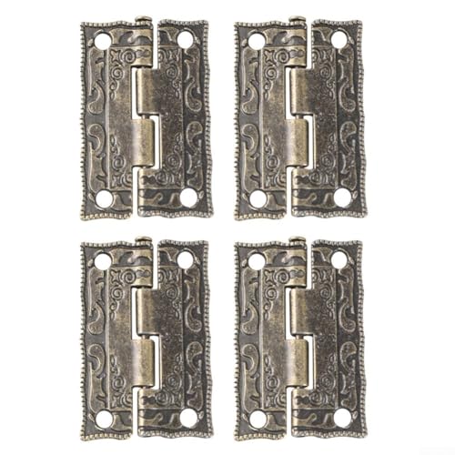 Scharniere aus Zinklegierung im klassischen Stil, mit Schrauben, für Holzkisten und Möbelprojekte, 4 Stück Scharniere aus Zinklegierung im klassischen Stil, mit Schrauben, für Holzkisten und Möbelprojekte, 4 Stück von HEBEOT