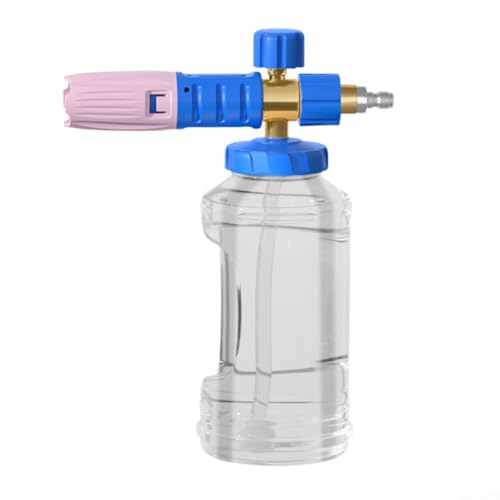Schaumstoff-Sprühflasche, kompatibel mit den meisten Hochdruckreinigern, mit verstellbarer Schaumkontrolle und Hochdruckbetrieb zur Reinigung von Fahrzeugen, Böden, Wänden und Fenstern (blaues Pulver) von HEBEOT