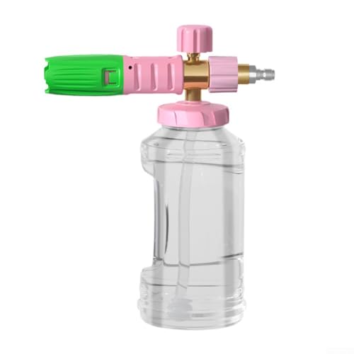 Schaumstoff-Sprühflasche, kompatibel mit den meisten Hochdruckreinigern, mit verstellbarer Schaumkontrolle und Hochdruckbetrieb zur Reinigung von Fahrzeugen, Böden, Wänden und Fenstern (grünes Pulver) von HEBEOT