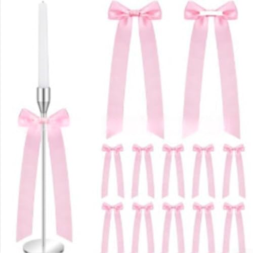 Set mit 12 Kerzendekorationen für Halloween und Weihnachten mit Schleifen-Designs zur Verschönerung von Kerzenhaltern und zur Verbesserung der Veranstaltungsatmosphäre (blau) von HEBEOT