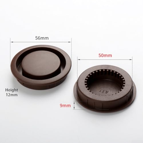 Set mit 5 Lüftungsschlitzen für Schränke, um eine optimale Luftzirkulation in jedem Raum zu fördern (schwarz) von HEBEOT