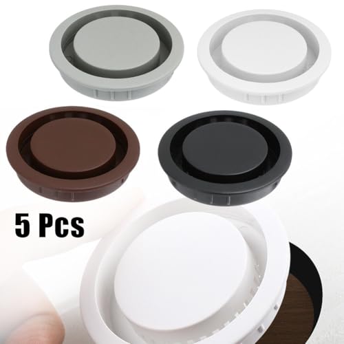 Set mit 5 Lüftungsschlitzen für Schränke, um eine optimale Luftzirkulation in jedem Raum zu fördern (weiß) von HEBEOT