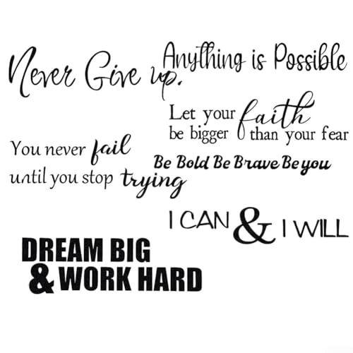 Setzen Sie ein Statement mit motivierenden Wandaufklebern, PVC, dekoratives Aufkleber-Set, englische Zitate Setzen Sie ein Statement mit motivierenden Wandaufklebern, PVC, dekoratives Aufkleber-Set, englische Zitate von HEBEOT