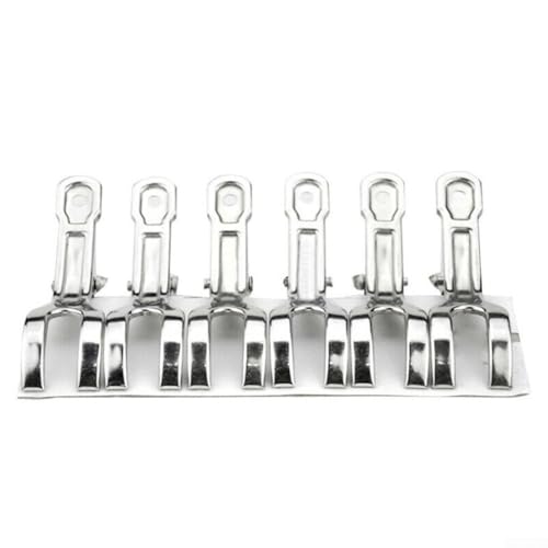 Sichern Sie Ihre Gegenstände einfach mit diesem Set aus 6 Edelstahl-Handtuch-Clips von HEBEOT