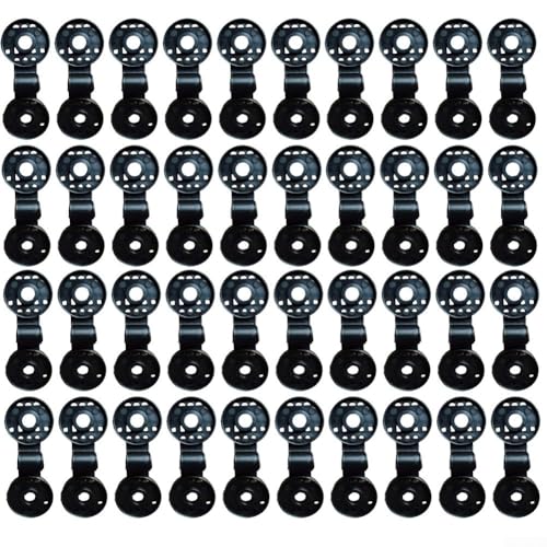 Sonnenschutz-Netz-Clips für den Außenbereich, 40 Stück, Kunststoff-Klemmwerkzeuge für Gewächshaus- und Überdachungsinstallation (schwarz) von HEBEOT