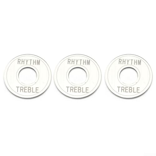 Switch Surround Plate Set of Three for Electric For Guitars Essential Parts to Enhance Functionality (Silver) von HEBEOT