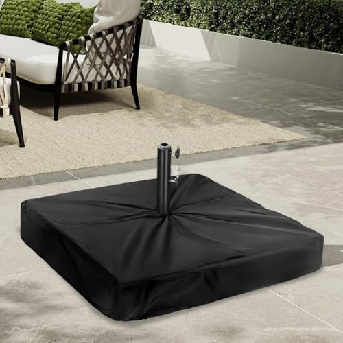Terrassenschirm-Abdeckung für Außenbedingungen, elastisch und verstellbar für beste Passform (64 x 64 x 18 cm) von HEBEOT