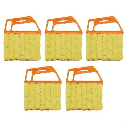 The Cleaning Solution 5-teiliges Mikrofaser-Bürsten-Set für effizientes Abstauben von Wechselstrom und Jalousien (orange) von HEBEOT