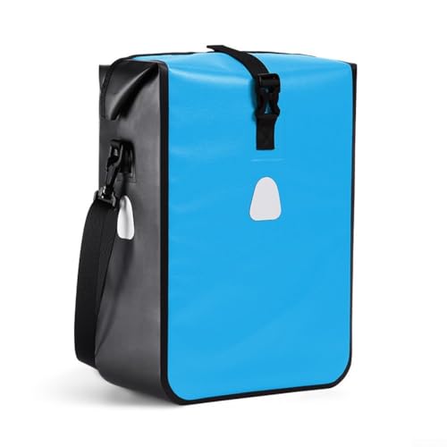 Tragbare 15L wasserdichte Gepäckträgertasche für Fahrräder mit reflektierenden Eigenschaften für erhöhte Sicherheit (blau) von HEBEOT