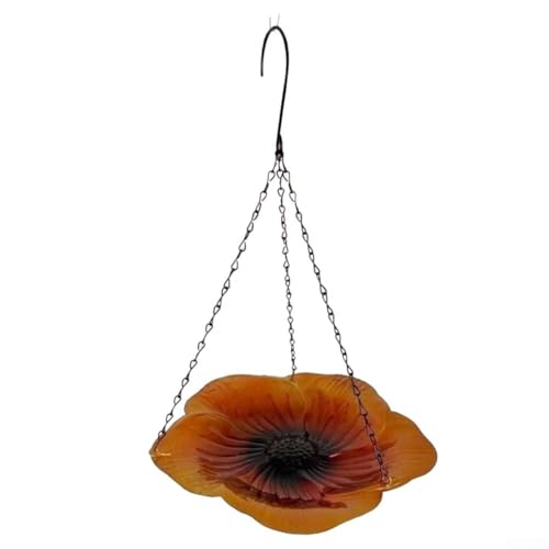 Vogeltränke für Außenbereiche, perfekte hängende Futterstation für Vogelliebhaber (goldbraun) von HEBEOT