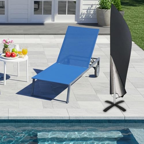 Windabweisende Abdeckung für Terrassenschirm mit verstellbaren Riemen für zusätzliche Stabilität und Schutz (265 cm (50 x 70 x 40 cm) von HEBEOT