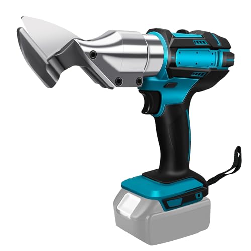 Akku Blechschere Elektrisch kompatibel mit Makita 18V Akku, Bürstenlos Akku Elektro Metallschere, Bürstenlose Elektro Metallschere mit 360° Drehbarem Kopf für Bleche, Teppiche (Ohne Akku) von HEBERUCK