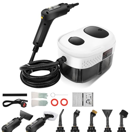 Dampfreiniger, 2500 W Hand-Tapeten-Dampfreiniger, 1,4 l Tank Hochtemperaturdruck, spülbarer Dampfreiniger für Tapeten, Boden, Teppich Dampfreiniger, 2500 W Hand-Tapeten-Dampfreiniger, 1,4 l Tank Hochtemperaturdruck, spülbarer Dampfreiniger für Tapeten, Boden, Teppich von HEBERUCK