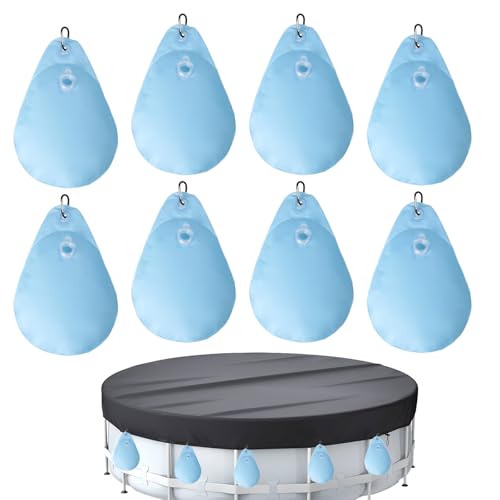 HEBERUCK 8 Stück Poolabdeckung Gewichte Wassersack mit Haken, 23×34 cm Auslaufsichere PVC Schwimmbadabdeckung Hängende Tasche zum Befüllen Winter Pool Tarp Gewichte für Poolabdeckung Winter HEBERUCK 8 Stück Poolabdeckung Gewichte Wassersack mit Haken, 23×34 cm Auslaufsichere PVC Schwimmbadabdeckung Hängende Tasche zum Befüllen Winter Pool Tarp Gewichte für Poolabdeckung Winter von HEBERUCK