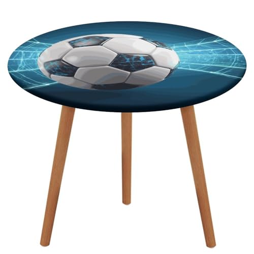 HEBVNJF Runde Tischdecke mit elastischem Rand, Stretch, Fußball, Sportball, wasserdicht, Picknicktischabdeckung für runde Tische, Esszimmer HEBVNJF Runde Tischdecke mit elastischem Rand, Stretch, Fußball, Sportball, wasserdicht, Picknicktischabdeckung für runde Tische, Esszimmer von HEBVNJF