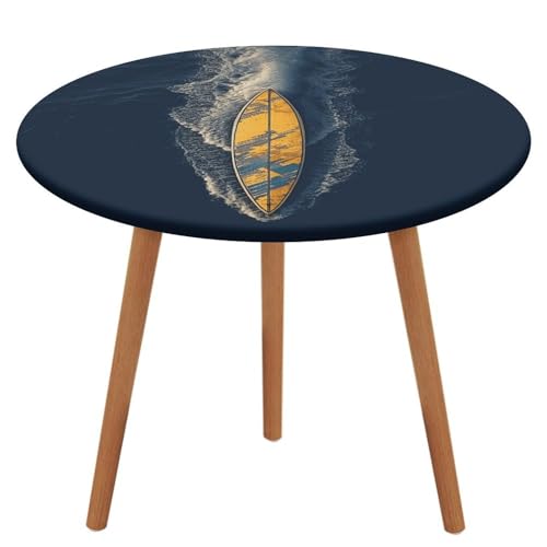 HEBVNJF Runde Tischdecke mit elastischem Rand, Stretch-Surfbrett, wasserdichte Picknicktischabdeckung für runde Tische, Esszimmer HEBVNJF Runde Tischdecke mit elastischem Rand, Stretch-Surfbrett, wasserdichte Picknicktischabdeckung für runde Tische, Esszimmer von HEBVNJF