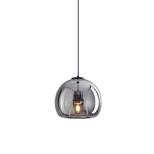 HEBXMF Hängelampenschirm aus Glas im Industriestil, Einkopf-Kronleuchter mit E27-Schraube, Deckenbeleuchtungskörper, Hängeleuchte für Schlafzimmer-Esszimmer-Korridor-Dekoration von HEBXMF