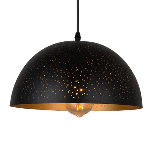 HEBXMF Kreative halbrunde Metall-Hängelampe, Einzelkopf-Hängeleuchte mit E27-Sockel, moderner Kronleuchter im Industriestil, Restaurant-Bar-Bauernhaus-Dekorationsleuchten HEBXMF Kreative halbrunde Metall-Hängelampe, Einzelkopf-Hängeleuchte mit E27-Sockel, moderner Kronleuchter im Industriestil, Restaurant-Bar-Bauernhaus-Dekorationsleuchten von HEBXMF