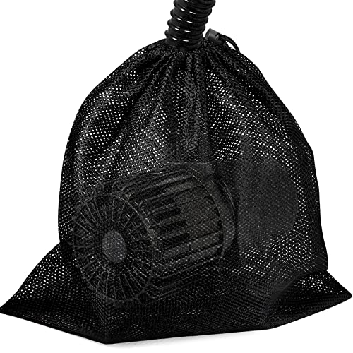 Hecaty Große Pumpen-Barriere-Tasche, Teichpumpen-Filtertasche, schwarze Medientasche, große Pumpe, Nylon-Netztasche für Teich, Schwimmbadfilter (schwarz) (33 x 33 cm) von HECATY