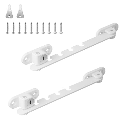 HECHKJ 2 Stück Fensterfeststeller, Weiß Kippschutz Fenster, Fenster Kipp Regler, Kippfenster Feststeller Geeignet zur Einstellung des Fensteröffnungswinkels von HECHKJ