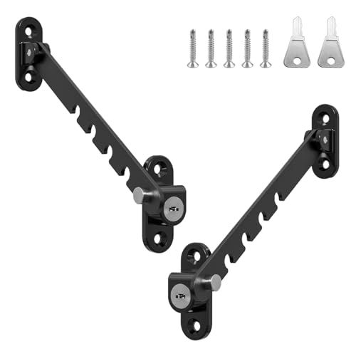 HECHKJ Fenster Kipp Regler, 2 Stücke Kippfenster Feststeller mit Sperre, Mehrstufig Verstellbarer Fensterfeststeller, Fensterbegrenzer aus Edelstahl, Passend für die Meisten Fenster HECHKJ Fenster Kipp Regler, 2 Stücke Kippfenster Feststeller mit Sperre, Mehrstufig Verstellbarer Fensterfeststeller, Fensterbegrenzer aus Edelstahl, Passend für die Meisten Fenster von HECHKJ